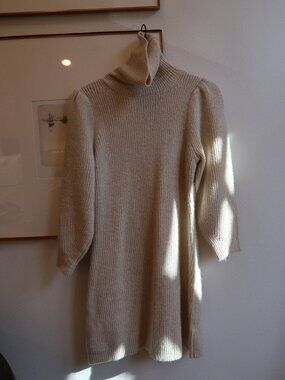 J.Crew Puff Sleeve Turtleneck Sweater Dress